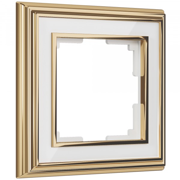 Рамка на 1 пост Werkel WL17-Frame-01 Palacio (золото / белый) - купить в Ростове-на-Дону