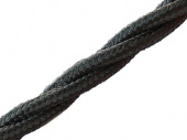 Витой ретро кабель для внешней проводки Werkel Retro 3х2,5мм черный - купить в Ростове-на-Дону